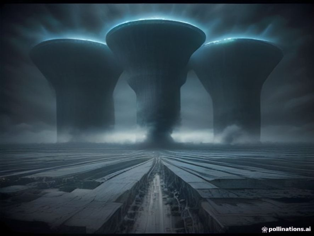 Windowless data-center blocks rising out of the fields and swallowing the land
